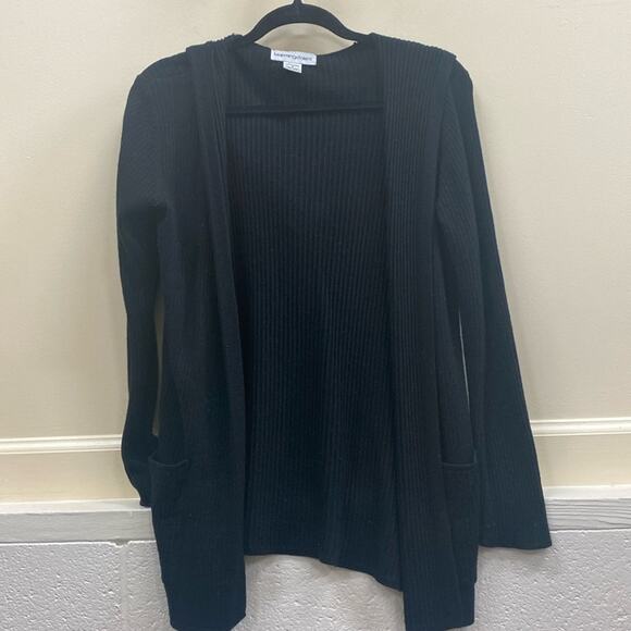 Bloomingdale’s women’s size small silk cashmere blend black sweater jacket - Picture 1 of 4